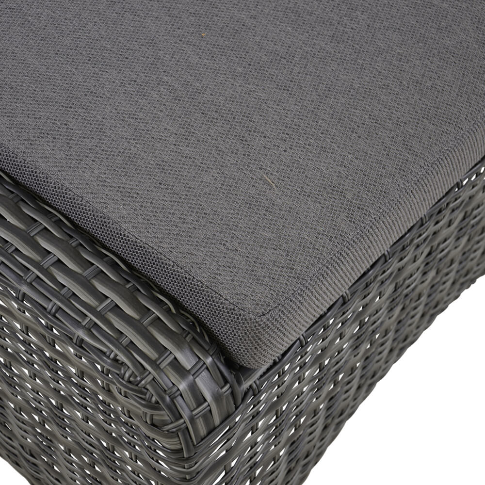 Tabouret de jardin en rotin avec coussin - Tabouret Refi