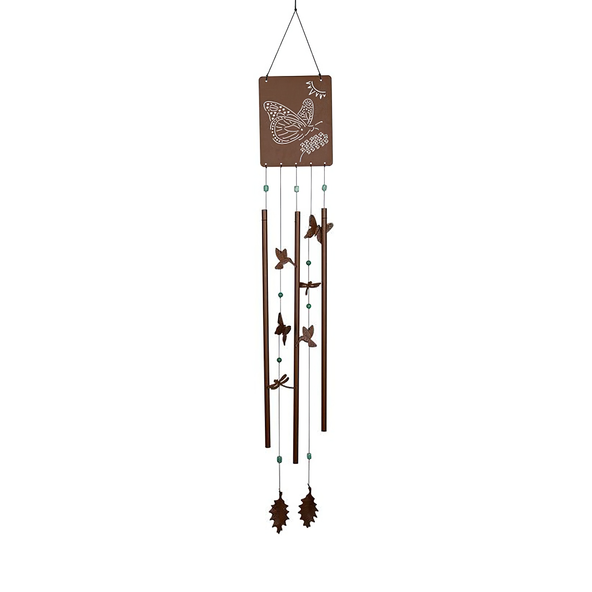 Carillon en bronze avec papillon & colibri - Victorian Butterfly grande taille