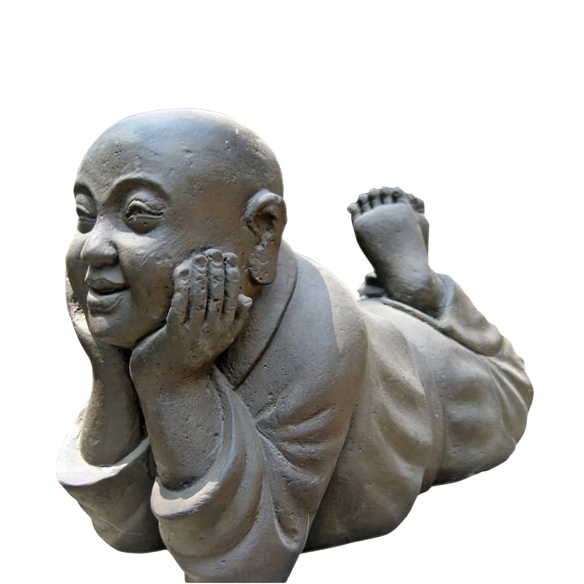 Noble statue de pierre avec bouddha décoratif - Jampel / 60 cm