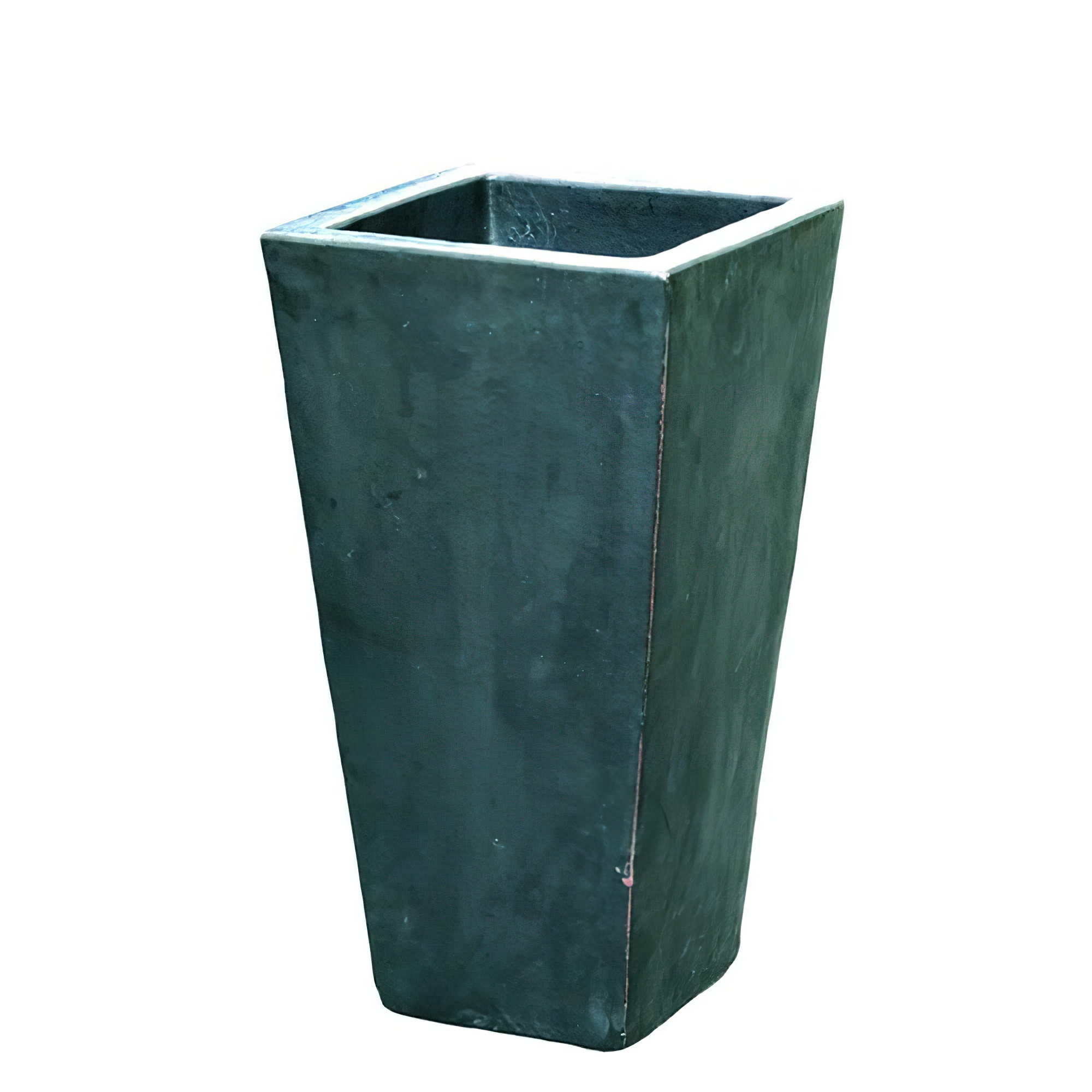 Vase de jardin angulaire en céramique - moderne - anthracite - Restano / 90x40cm