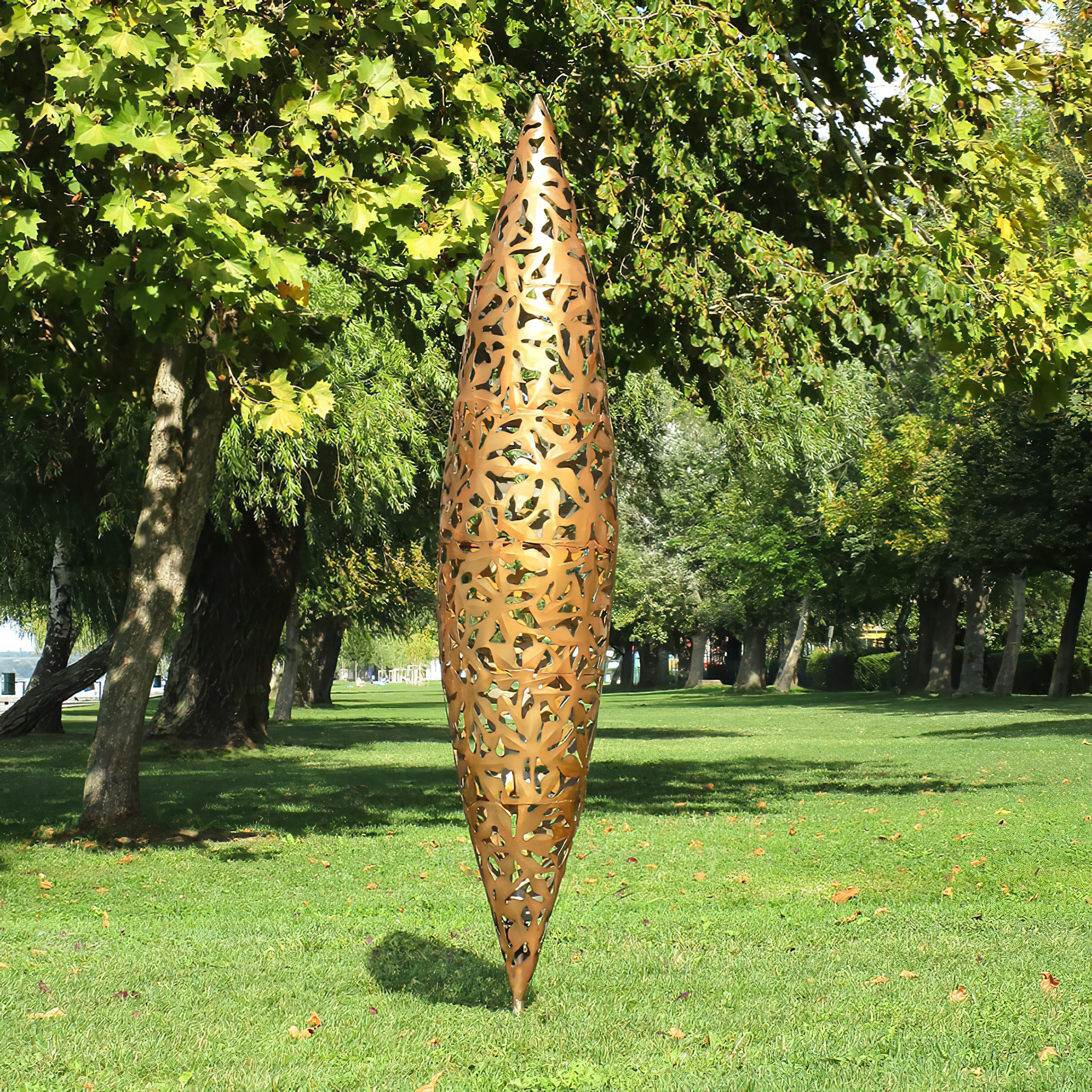 Plastique florale de jardin en acier inoxydable ou en métal rouillé - Ictus / Acier inoxydable