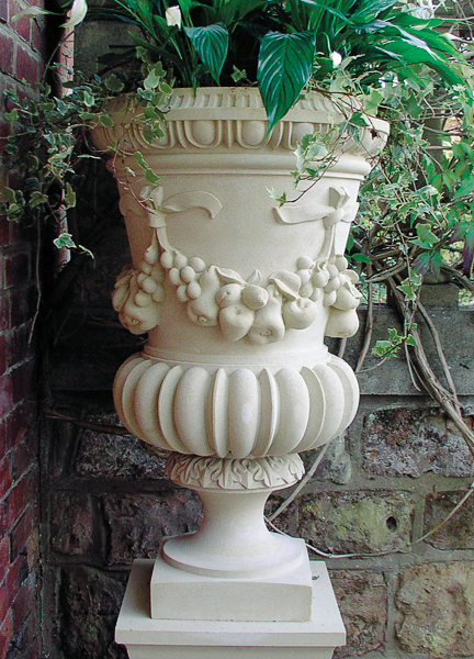 Jardin Amphore à plantes antique - Hockcliffe Manor / Portland blanc