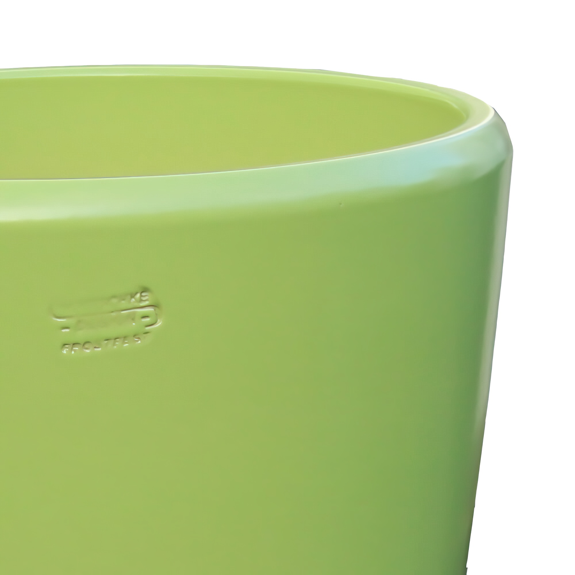 Vase de jardin XXL moderne en grès - vert - rond - résistant au gel - Elektra Viride / 45x68cm (DmxH)