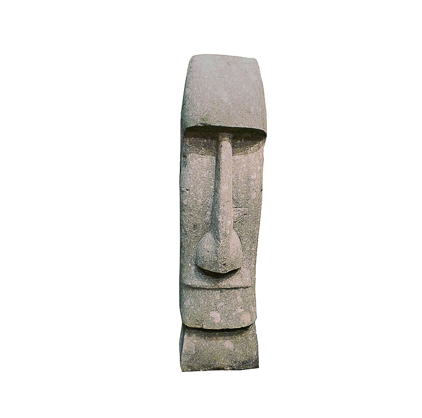 Tête de Tiki Moai de l'île de Pâques Sculpture en pierre naturelle unique - Pöwhiri / 50 cm