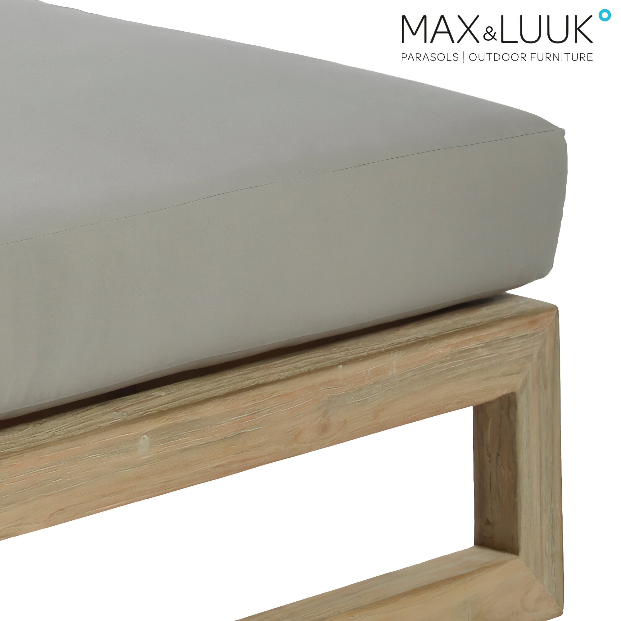 Tabouret de jardin avec rembourrage - teck - moderne - Max&Luuk - Mason Ottoman