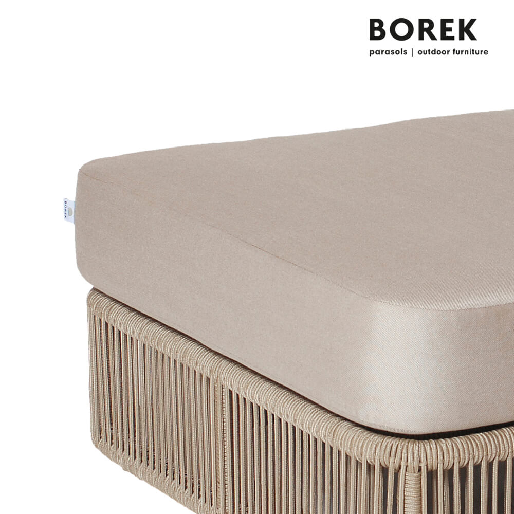 Gartenlounge Modul Tabouret de Borek - Aluminium - avec coussin - beige - Lincoln Ile de siège