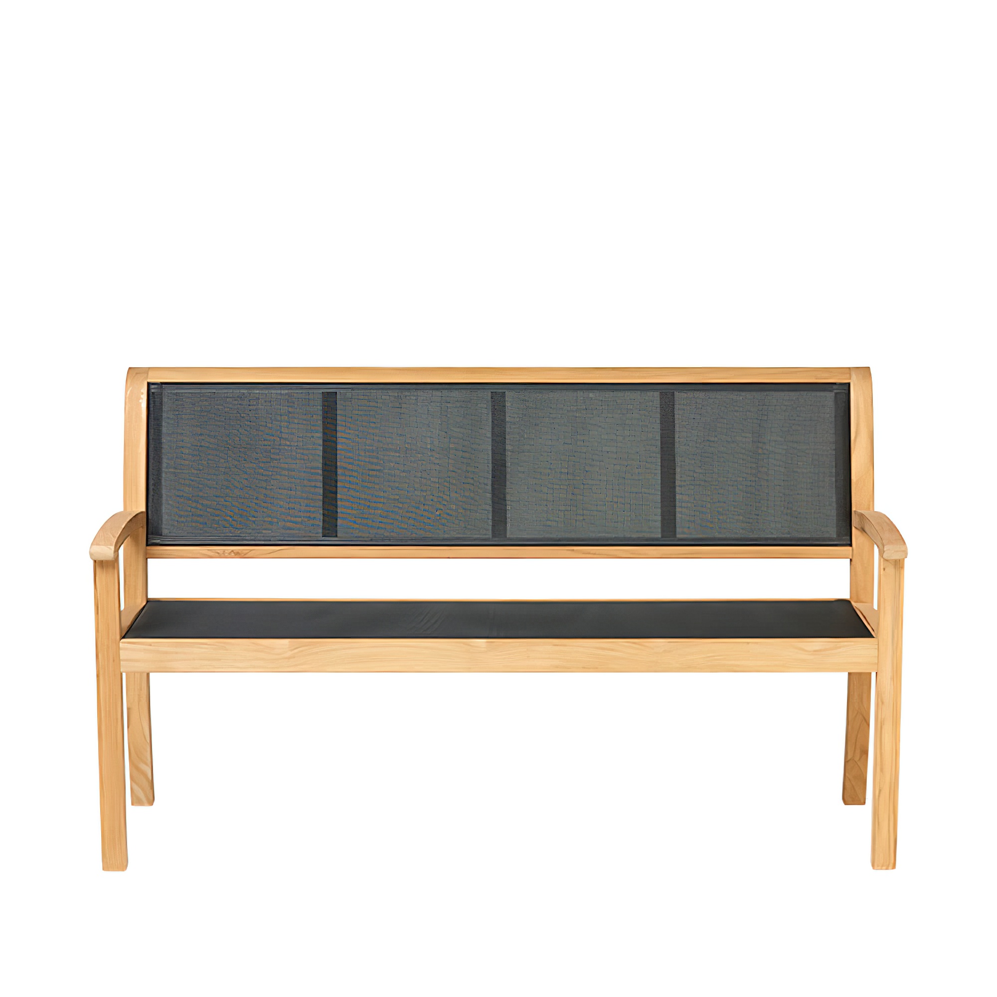 Banc de jardin esthétique en teck avec accoudoirs - Harriett Banc de jardin / Blanc