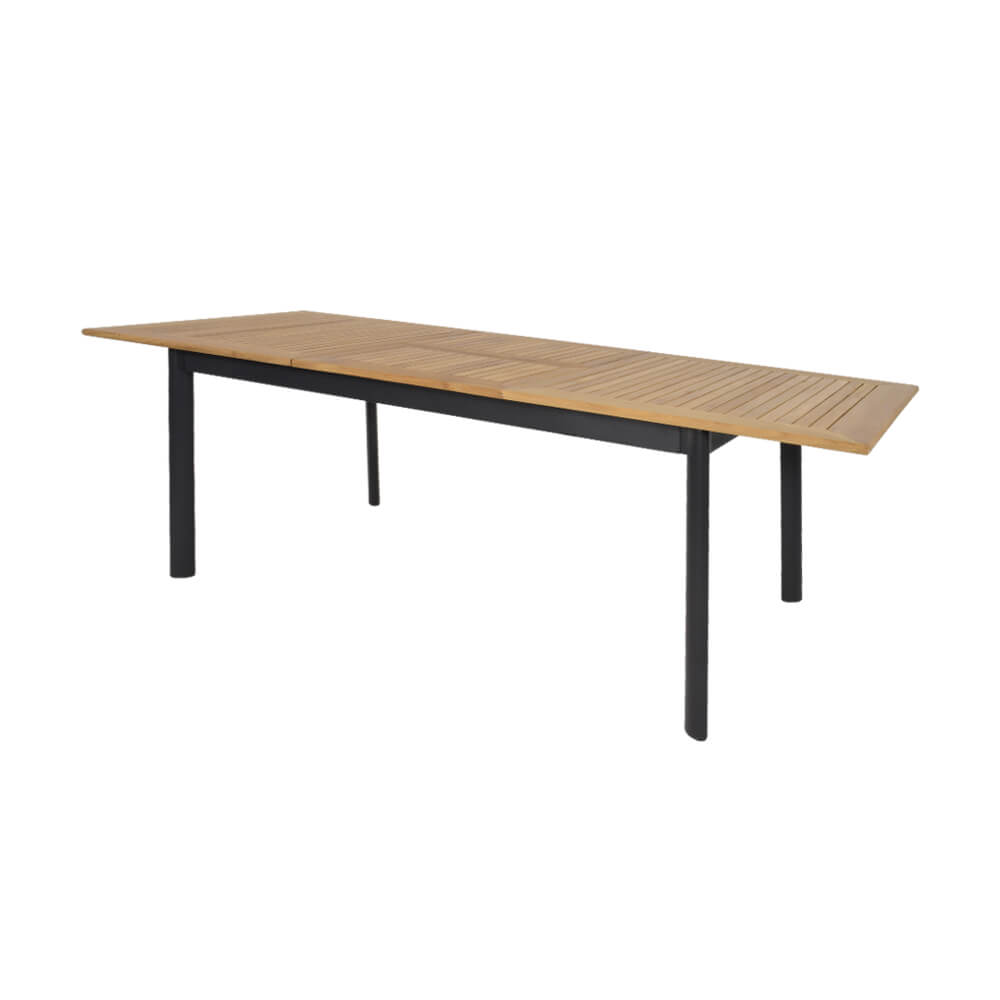 Table à rallonges en aluminium 152/210 cm avec bois - Table à rallonges Minzo