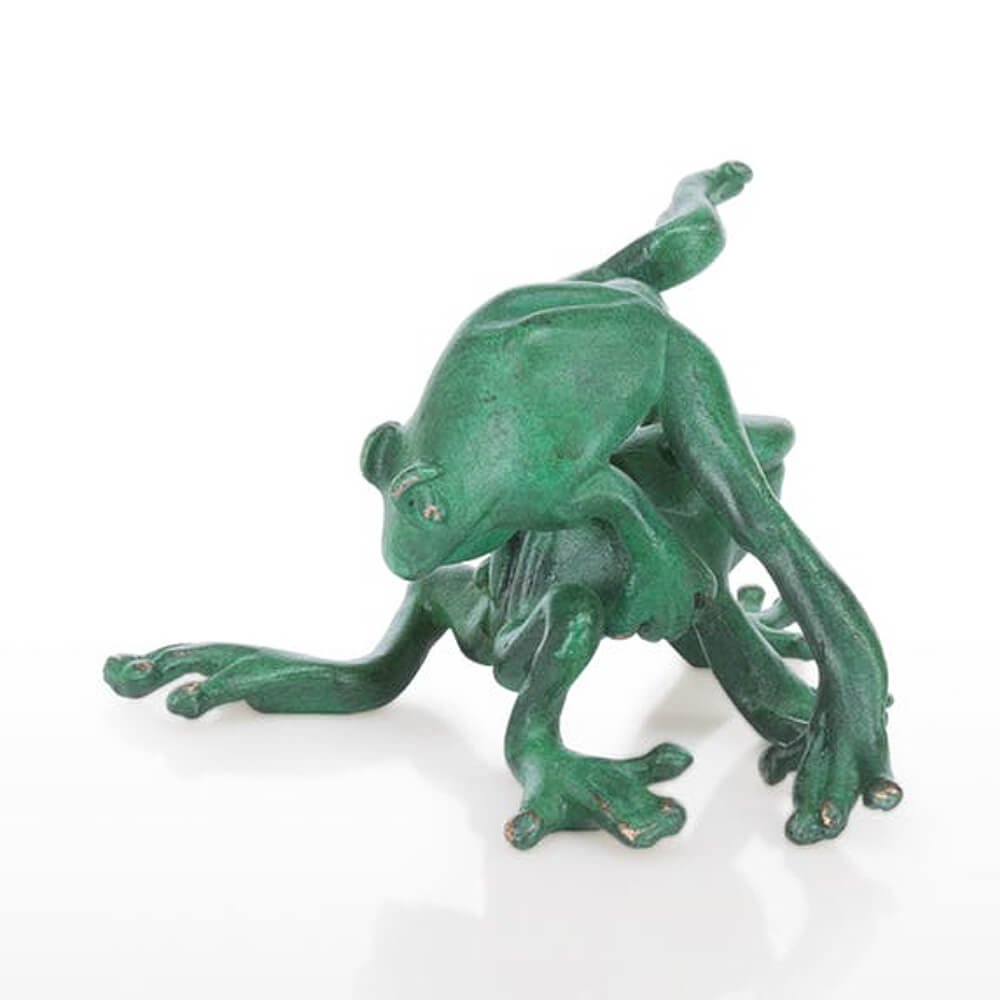 Grenouille spéciale figurines d'animaux en bronze - vert - grenouilles feuillues