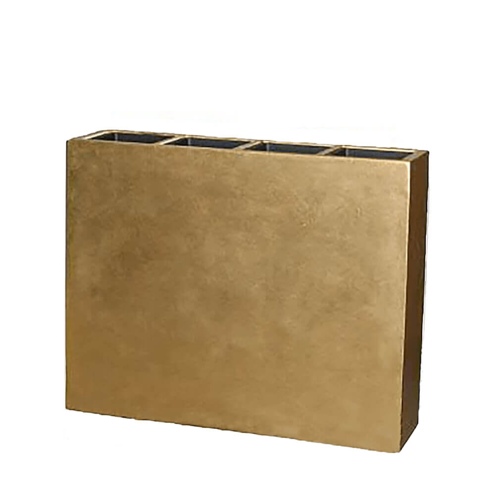 Séparateur de pièce intérieur à planter en polystone - Or - Avec inserts - Moussa