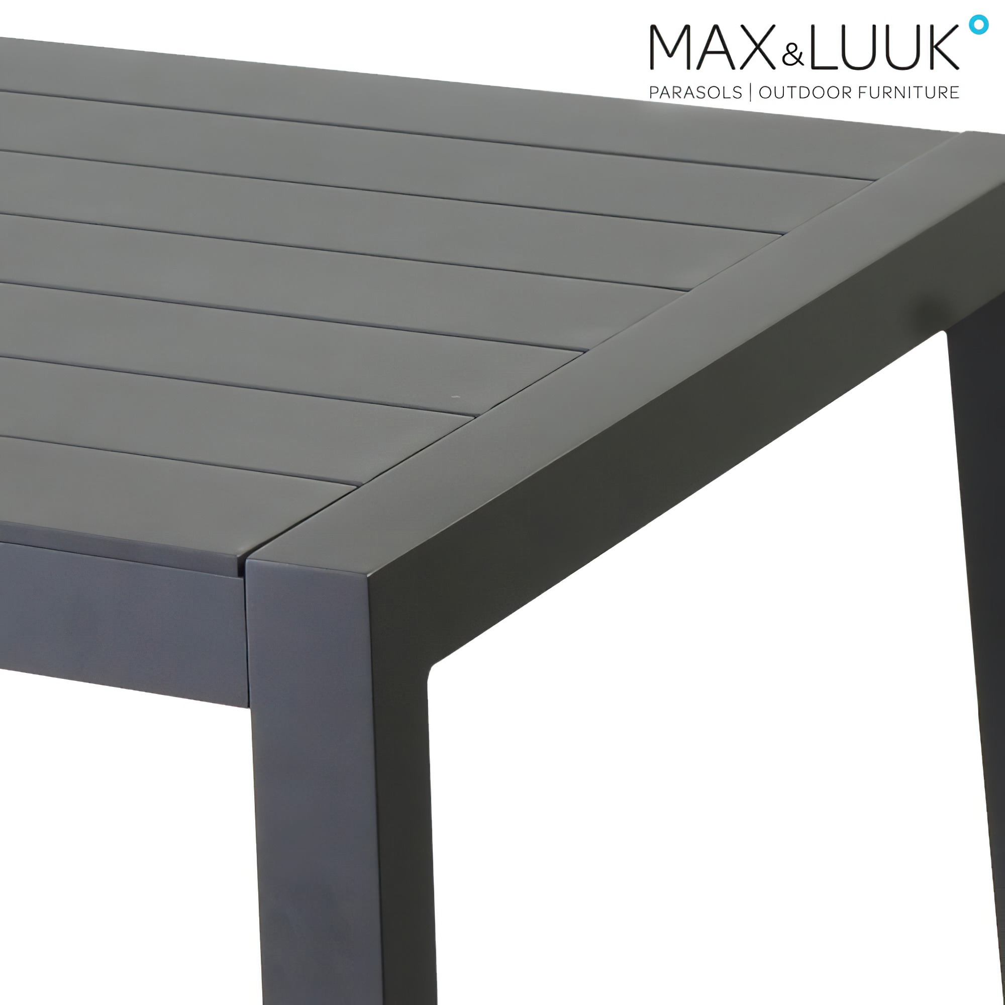 Outdoor dining table by Max&Luuk - Aluminium - 280x95cm - square - Mike dining table / Anthracite / 280x95cm