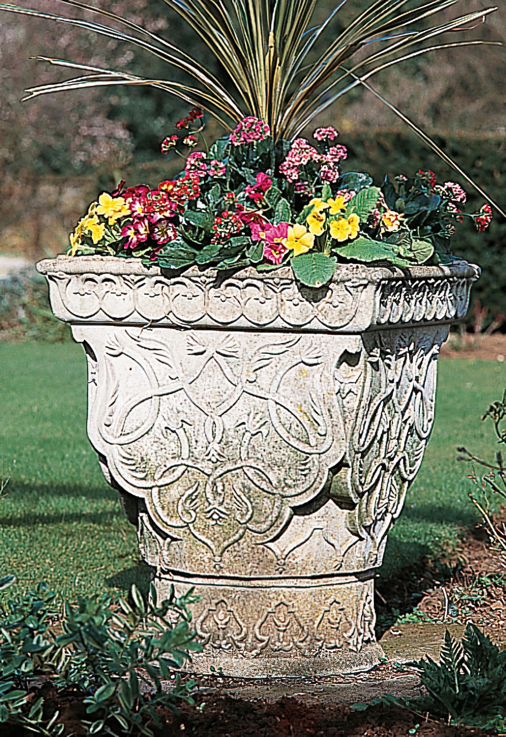 Jardin Jarre en pierre antique - Maiden Castle / Terracotta
