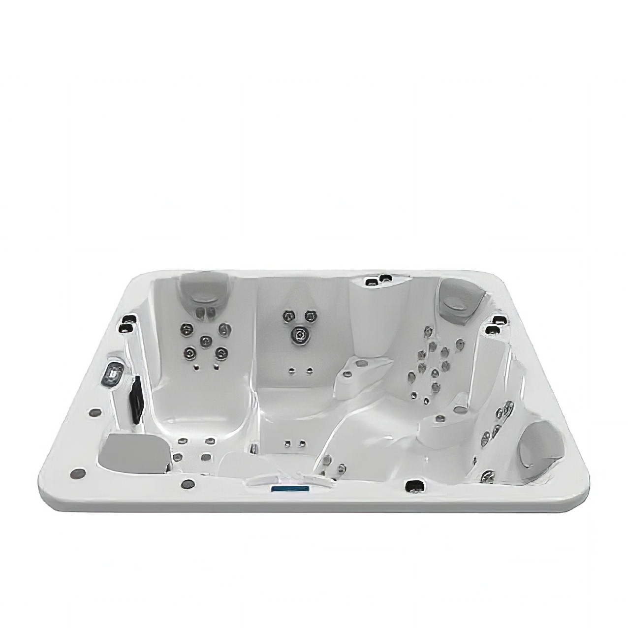 Jacuzzi Inground d'angle avec grand confort de bien-être pour 5 personnes - Naunet / sans système de filtration et de pompage