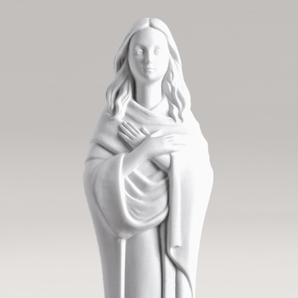 Statue de la Vierge Marie classique de jardin en marbre moulé - Maria Innocenta