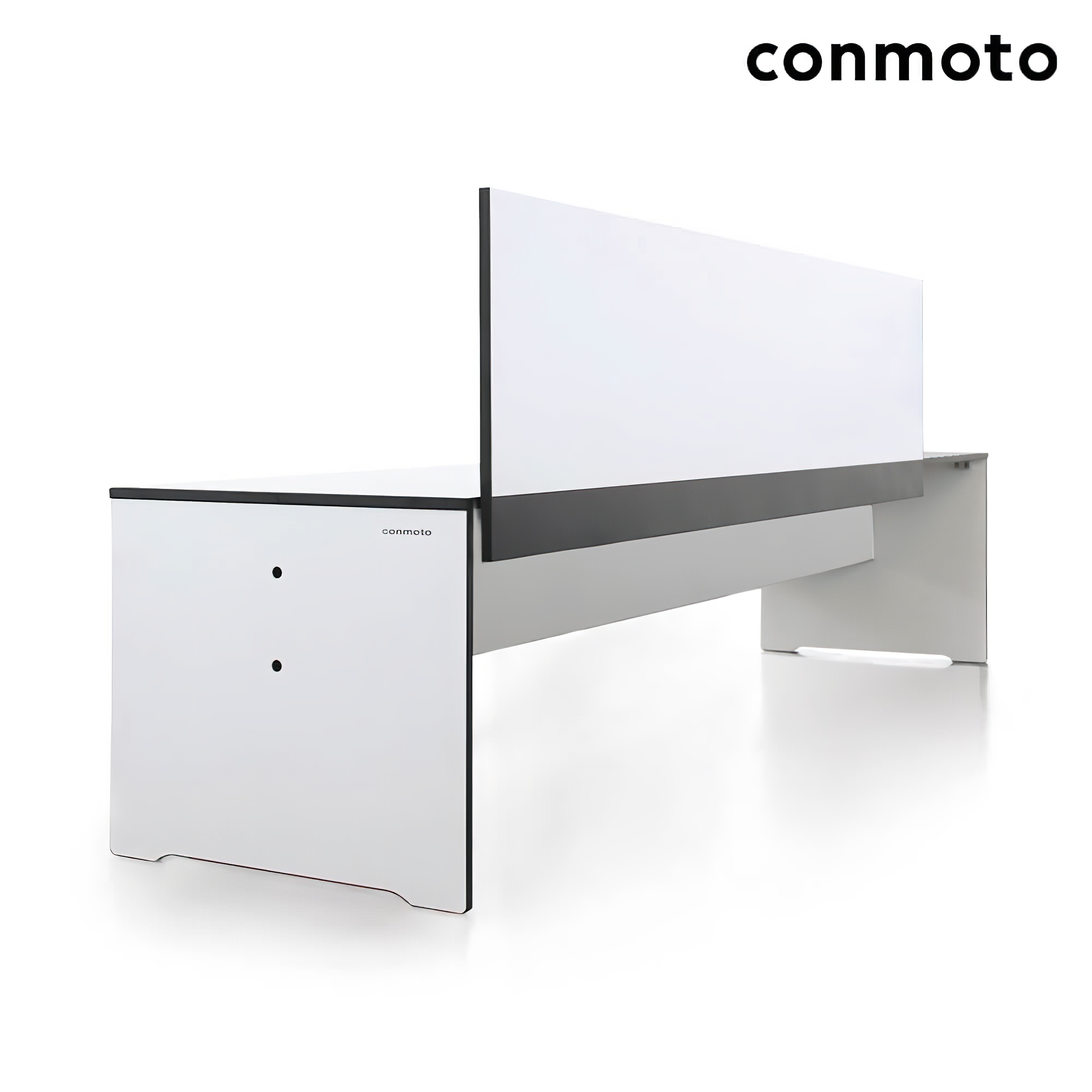 Banc HPL pour 3 personnes avec dossier - Banc de jardin Riva / Blanc / sans coussins