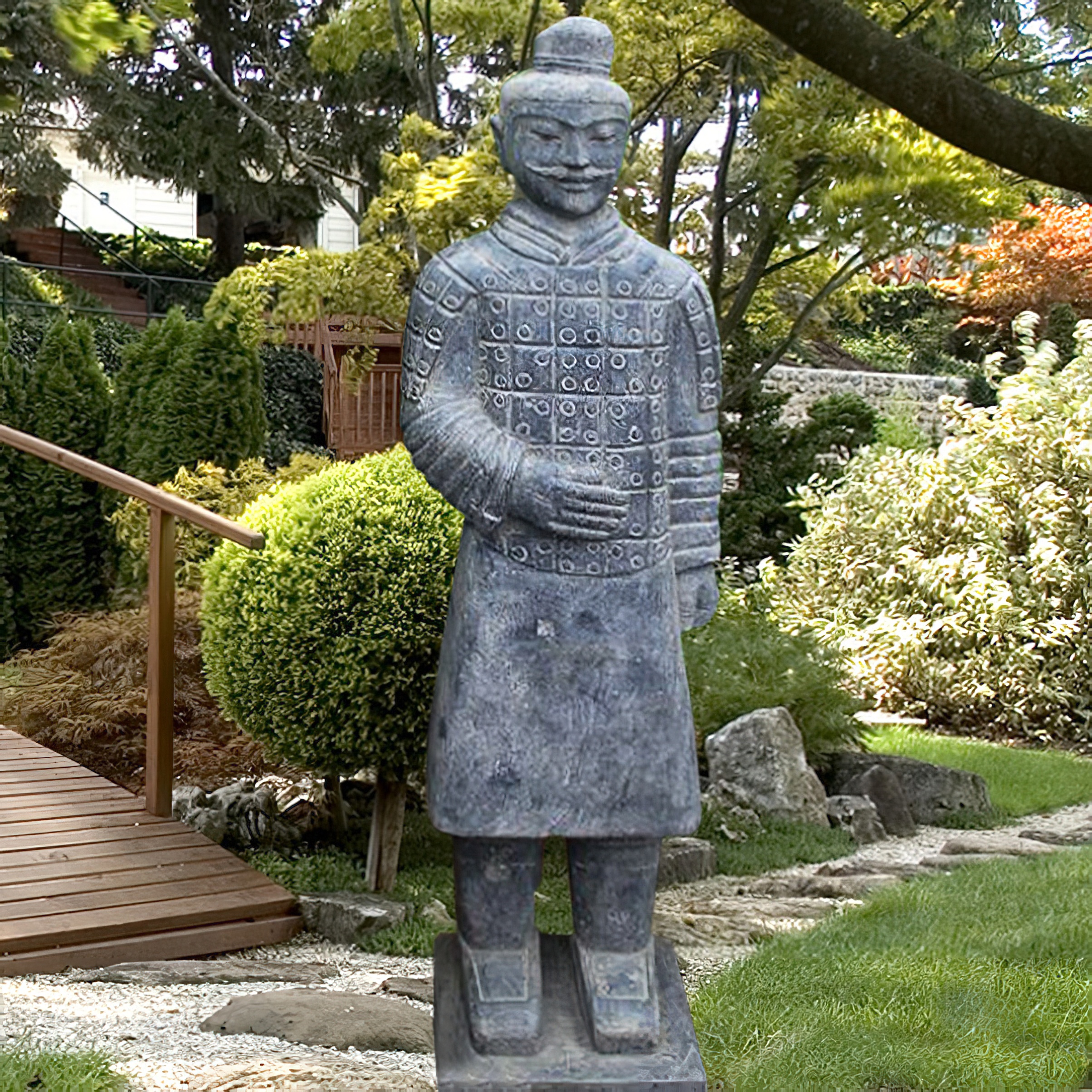 Unique Guerrier japonais pierre naturelle artisanale / 175 cm