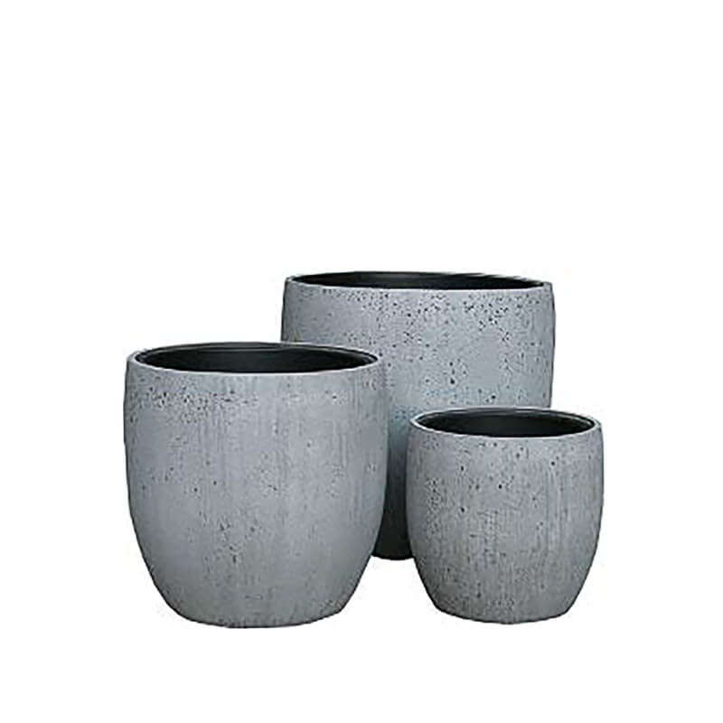 Set de 3 bacs à plantes en ciment moderne - Garbagna
