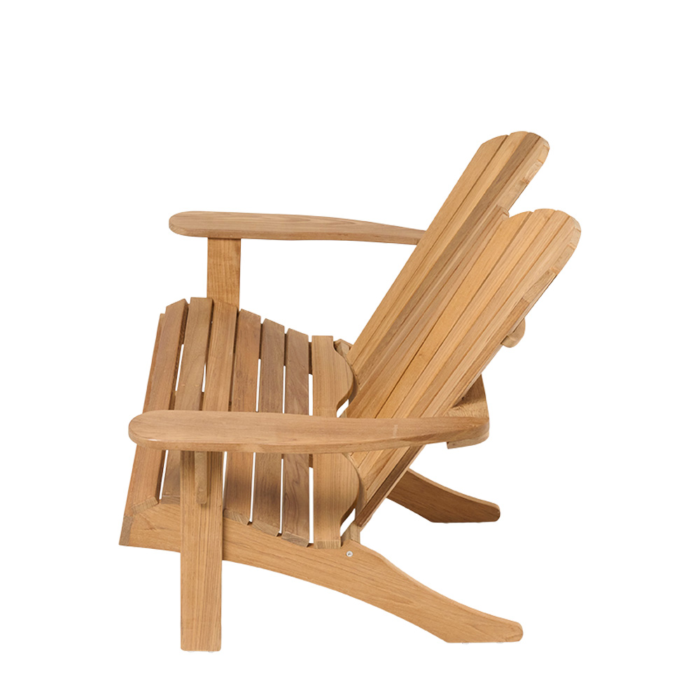Chaise longue de jardin 2 places en teck, résistante aux intempéries - Amelia 2-Sitzer