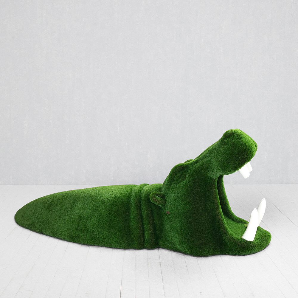 Topiary Hippopotame dans l'eau - Figurine de jardin en plastique - Nils