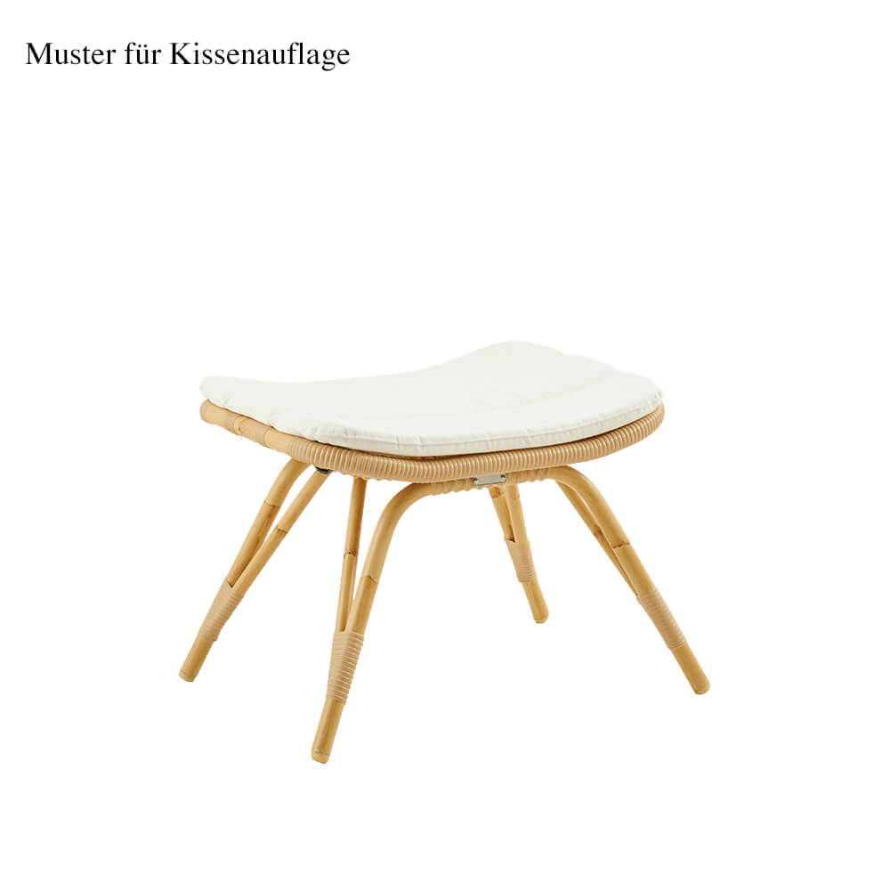 Tabouret de pied de couleur moka pour le jardin - Repose-pieds Elina / Taupe