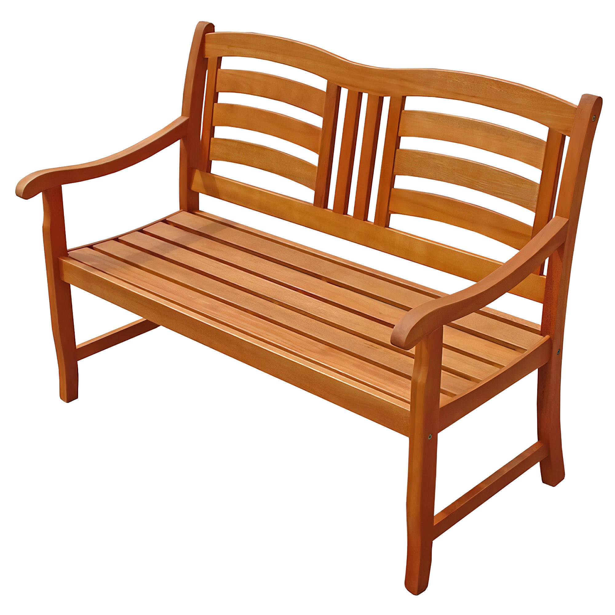 Banc de jardin romantique 2 places en bois brun - Camaldulensis Banc 2 places