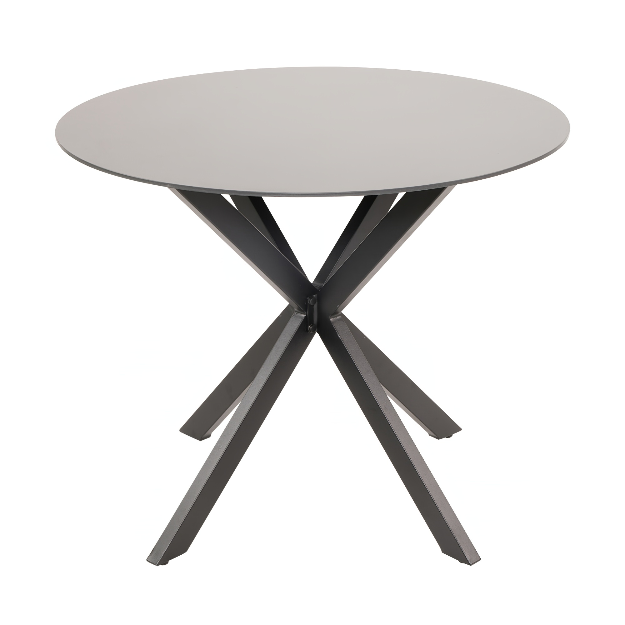 Ensemble de meubles gris 4 places en aluminium avec coussins d'assise - Cresvan Set