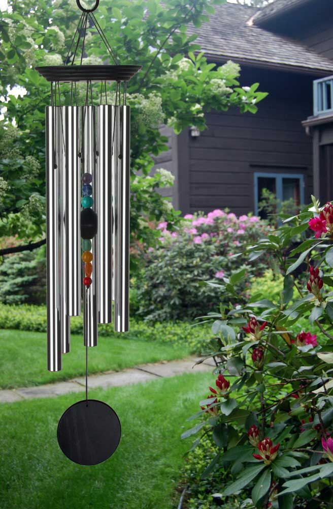 Carillon avec tubes en métal Woodstock Chakra Chime - Seven Stones, grand