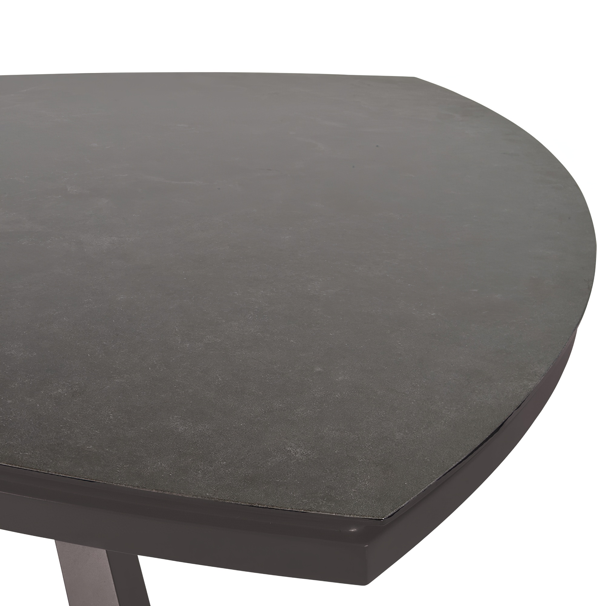 Table de jardin triangulaire en aluminium et vitrocéramique - Table Rimo