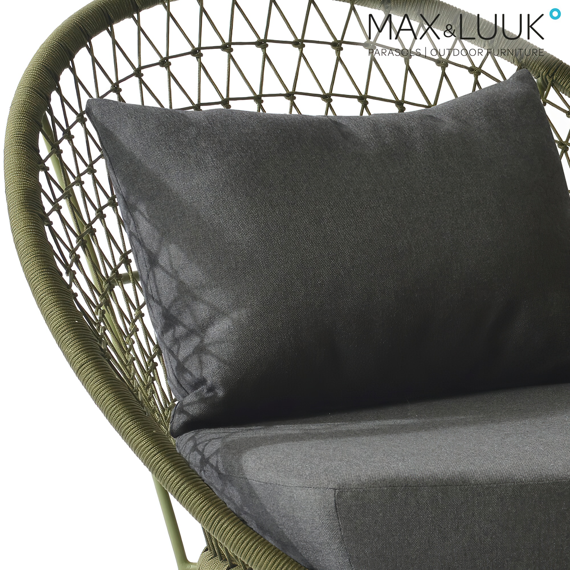 Fauteuil de salon de jardin en aluminium et corde avec coussins - Max&Luuk - Fauteuil de salon Nora brun