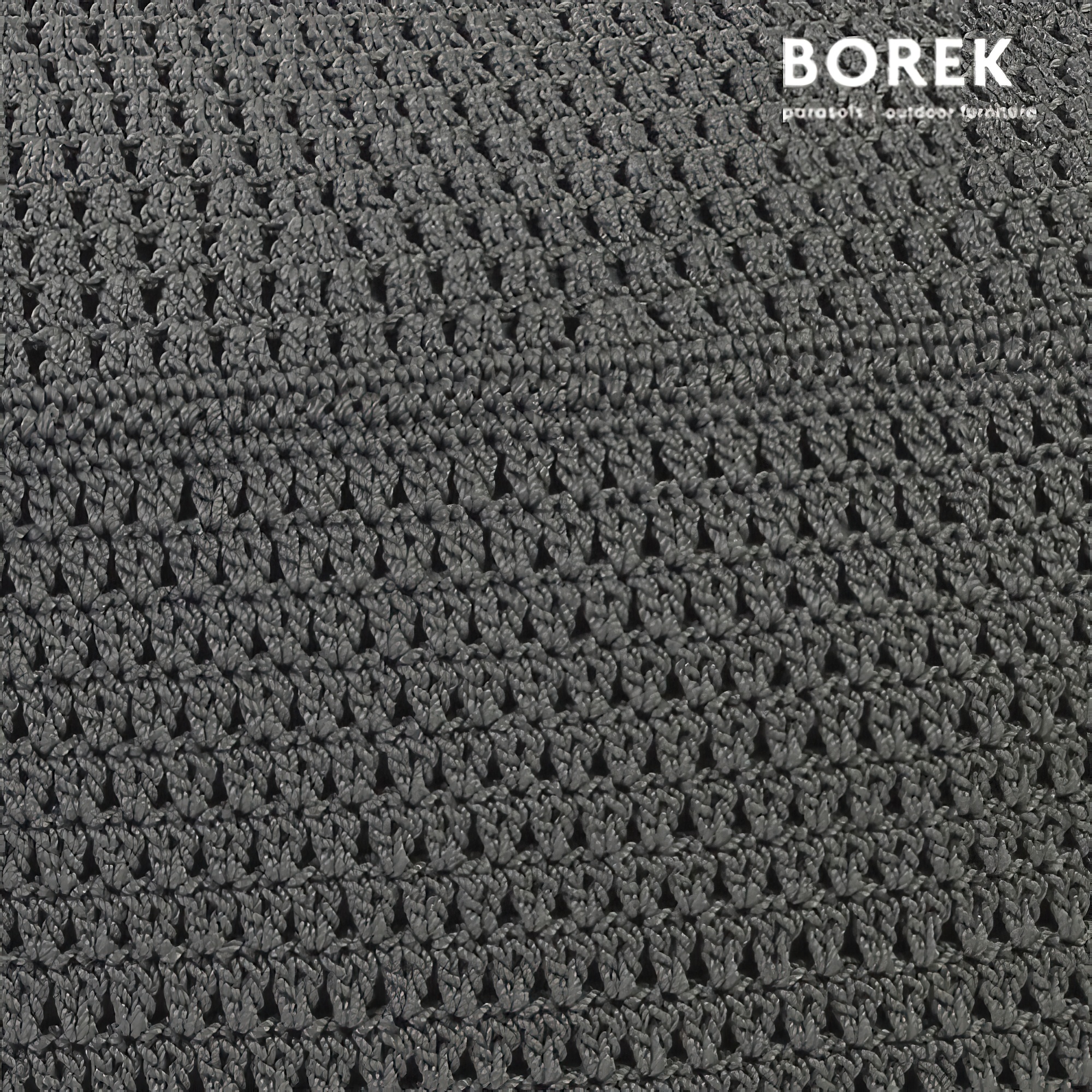 Pouf d'extérieur en anthracite - Corde Ardenza - Borek - Crochette Coussin d'assise