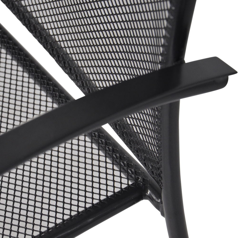Banc de jardin classique 2 places en acier anthracite - Banc Hador
