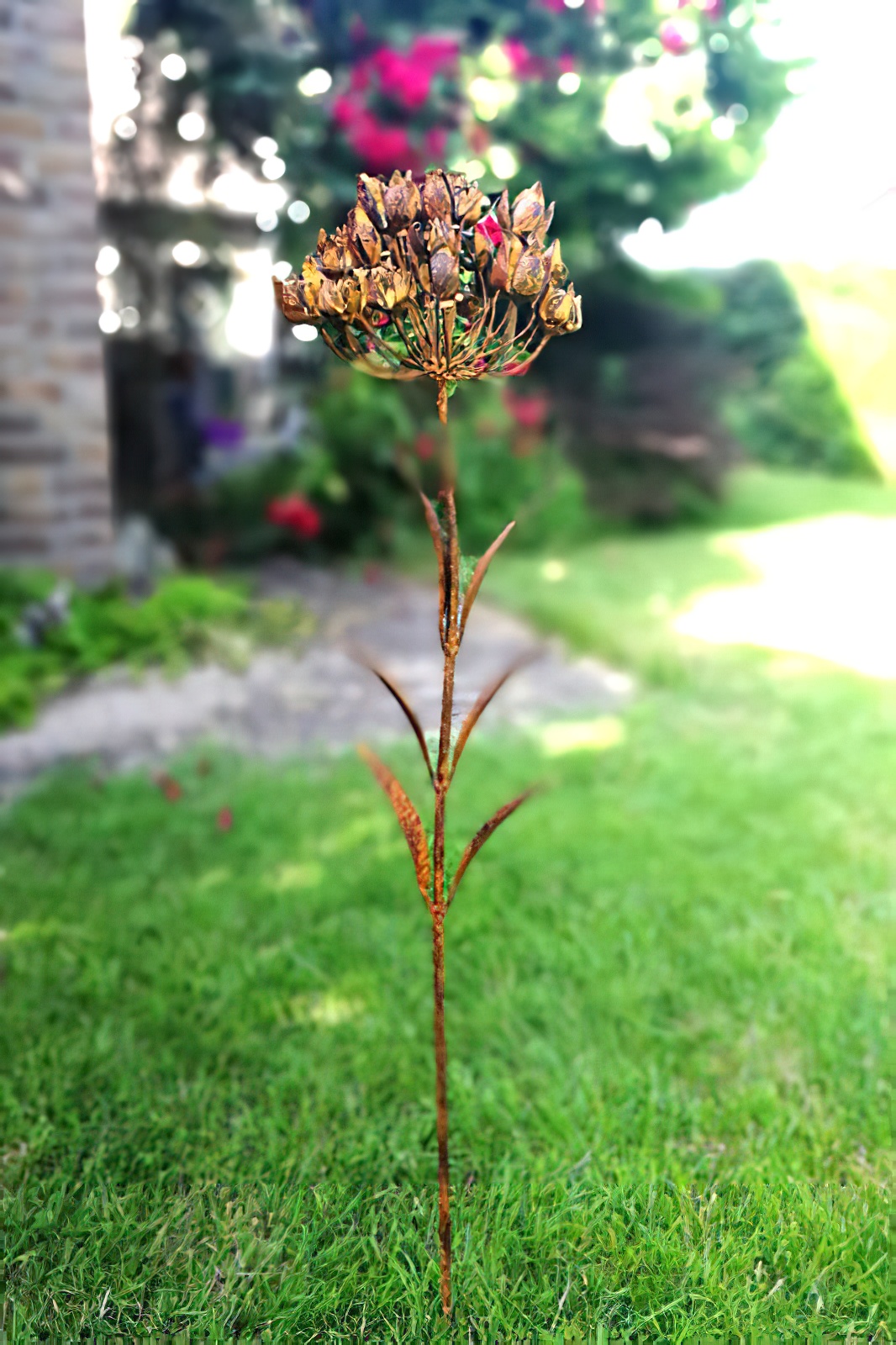 Figurine unique en métal - Fleur comme décoration de jardin - Flos Ferrum