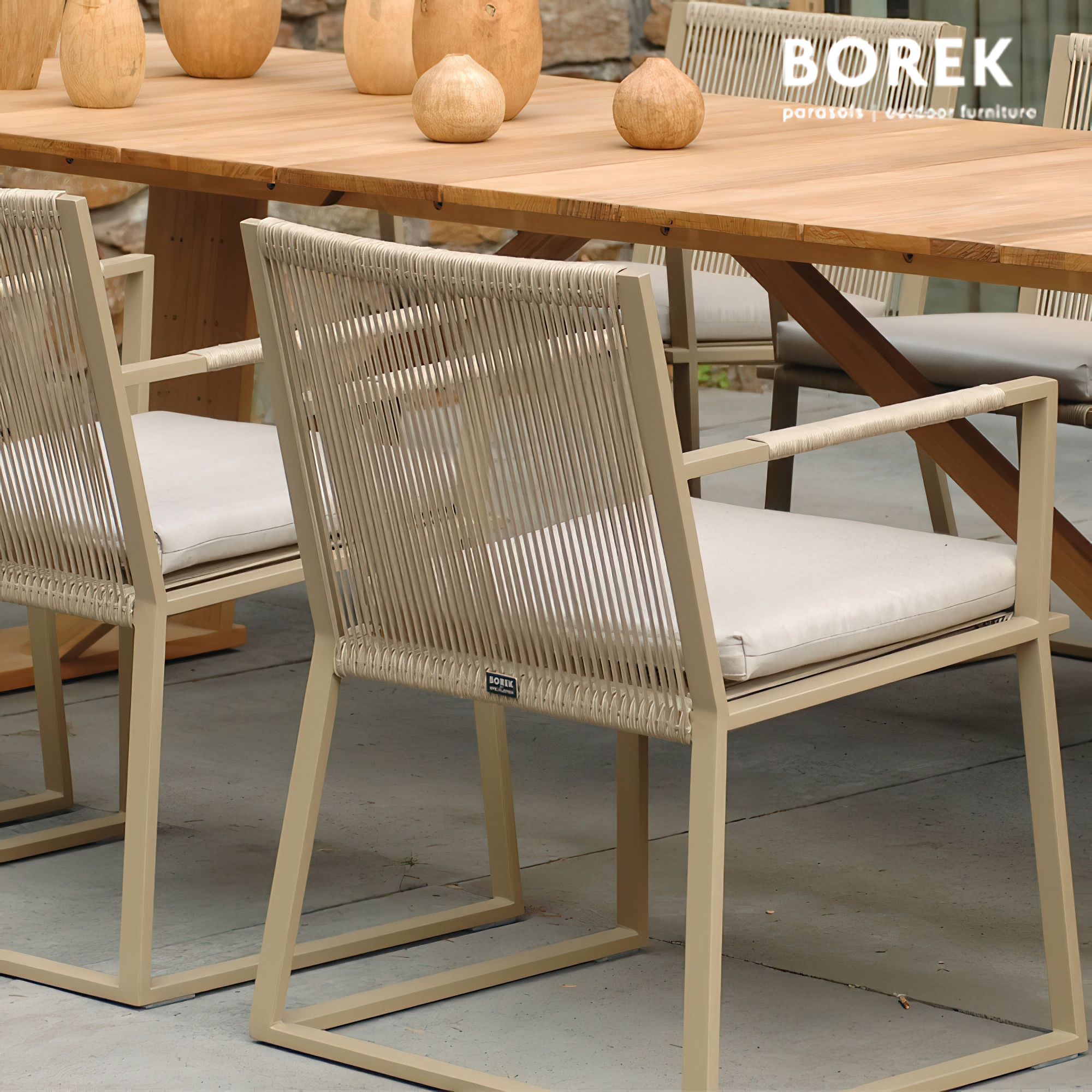 Rembourrage pour chaise de jardin de Borek - Lincoln Coussin d'assise / Cocoa
