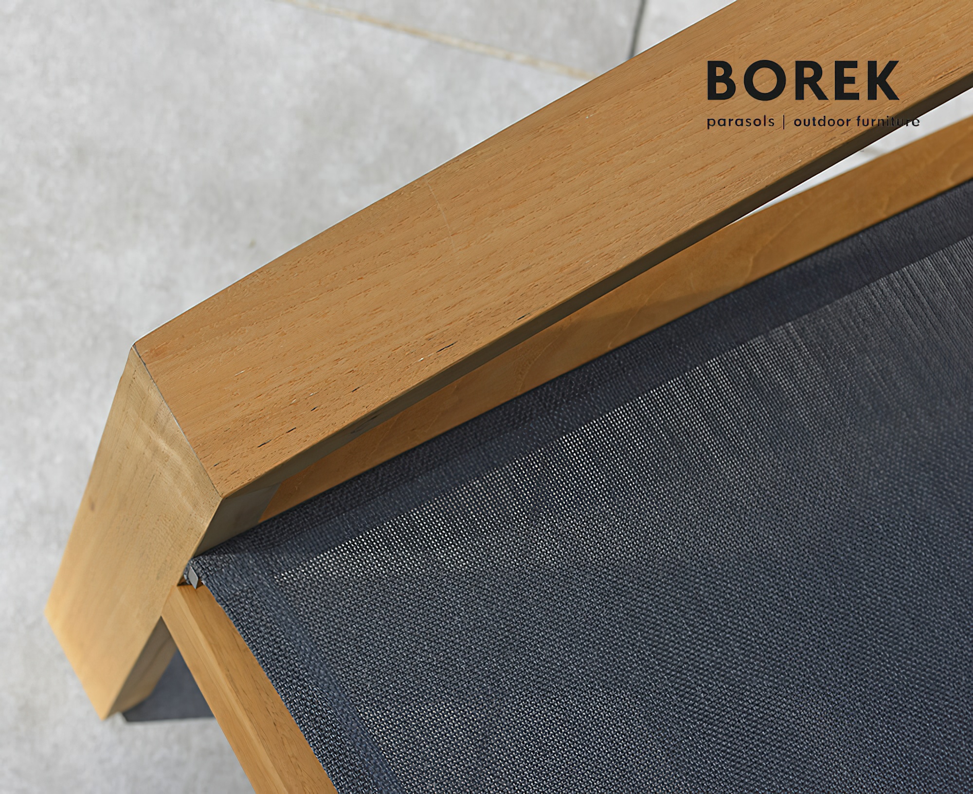 Tabouret de jardin Borek en teck et batyline - Tabouret de salon Luxx