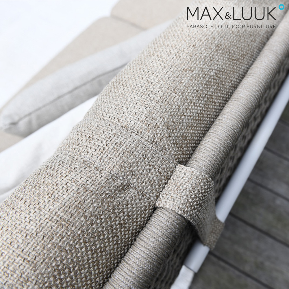 Chaise longue élégante Max & Luuk au look rétro avec un accoudoir - avec coussins - Jane Chaise longue / accoudoir à gauche