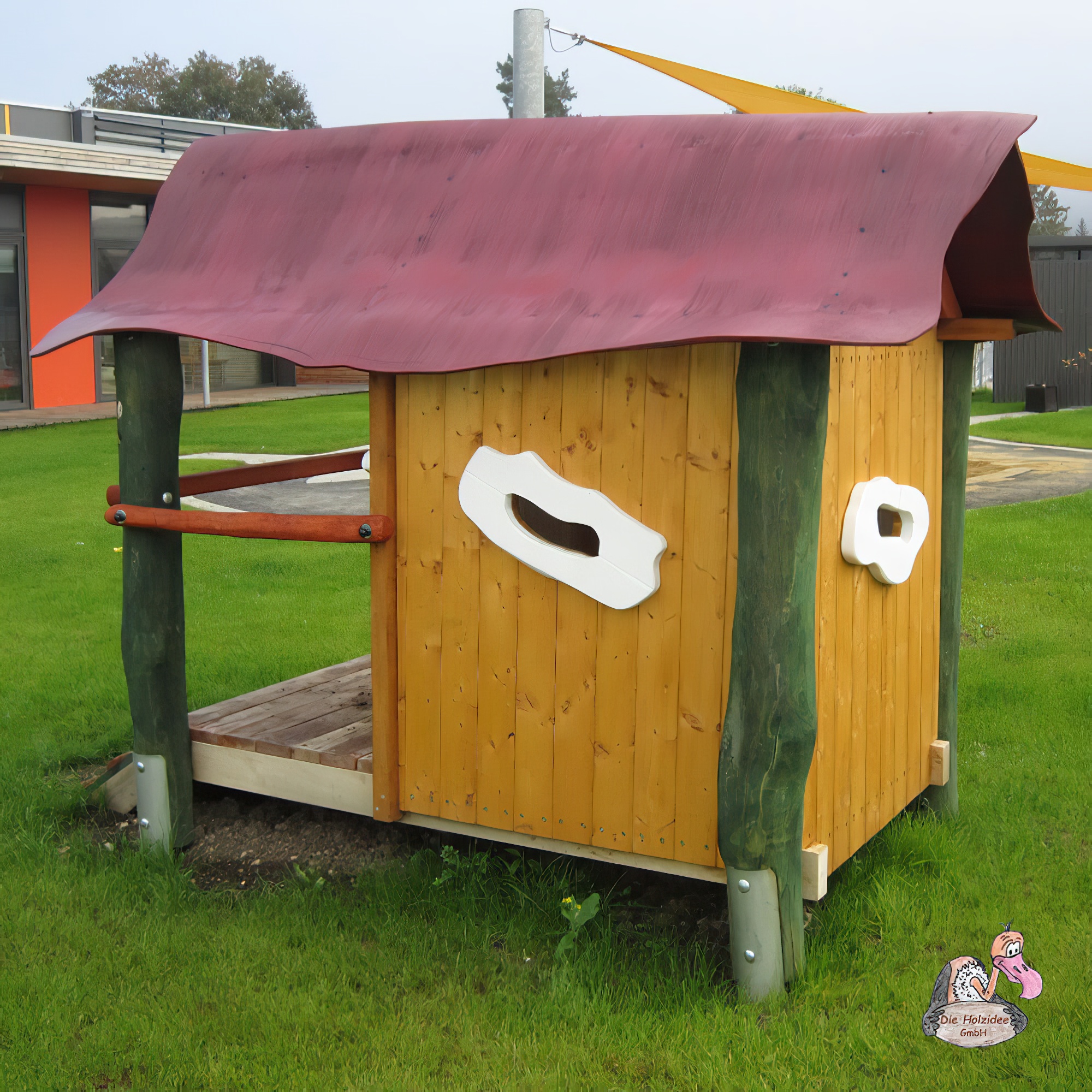 Maison en bois sur pilotis personnalisable pour enfants avec fenêtres - Maison sur pilotis Robinson