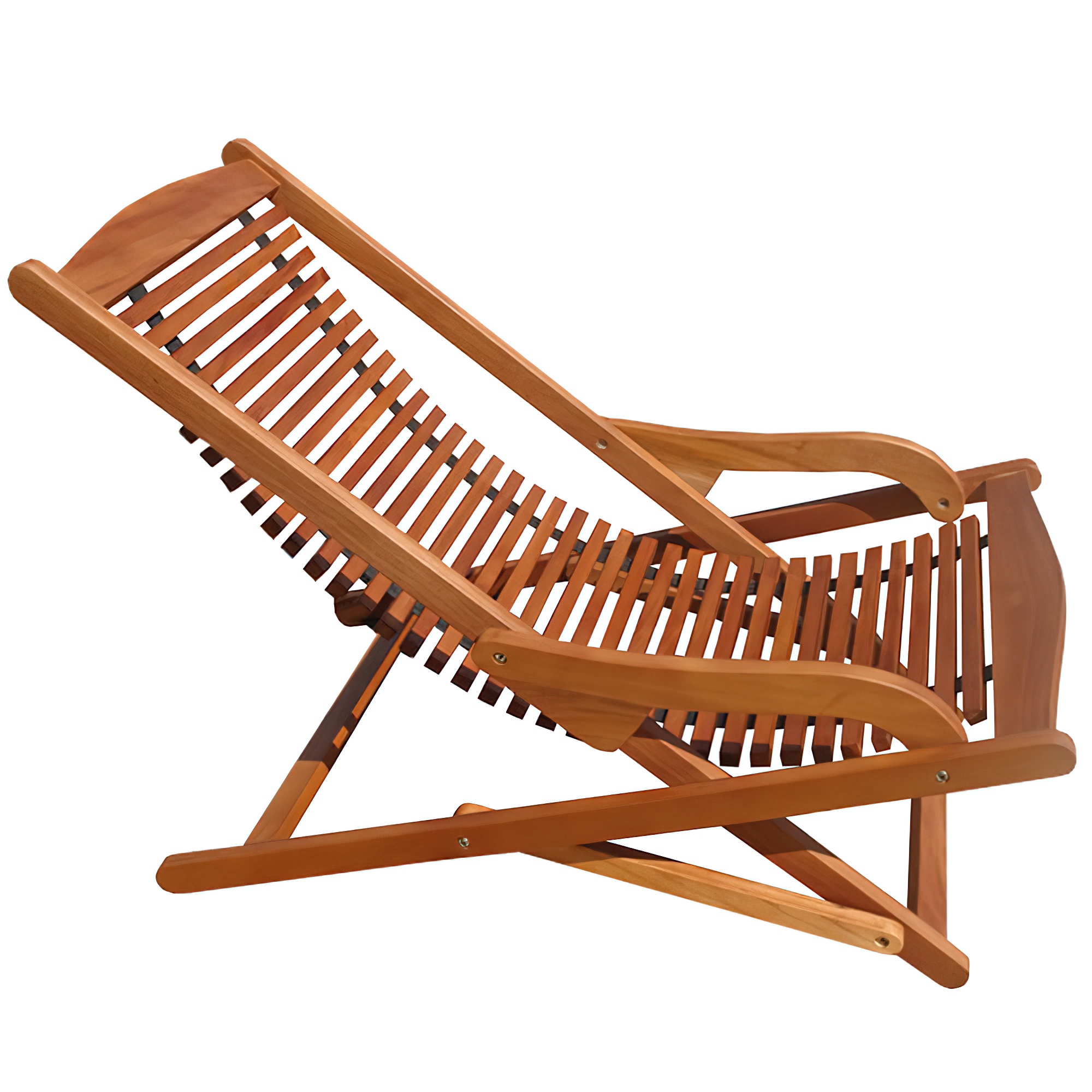 Chaise longue Relax en bois brun pour l'extérieur - moderne - Eudesmia Relax