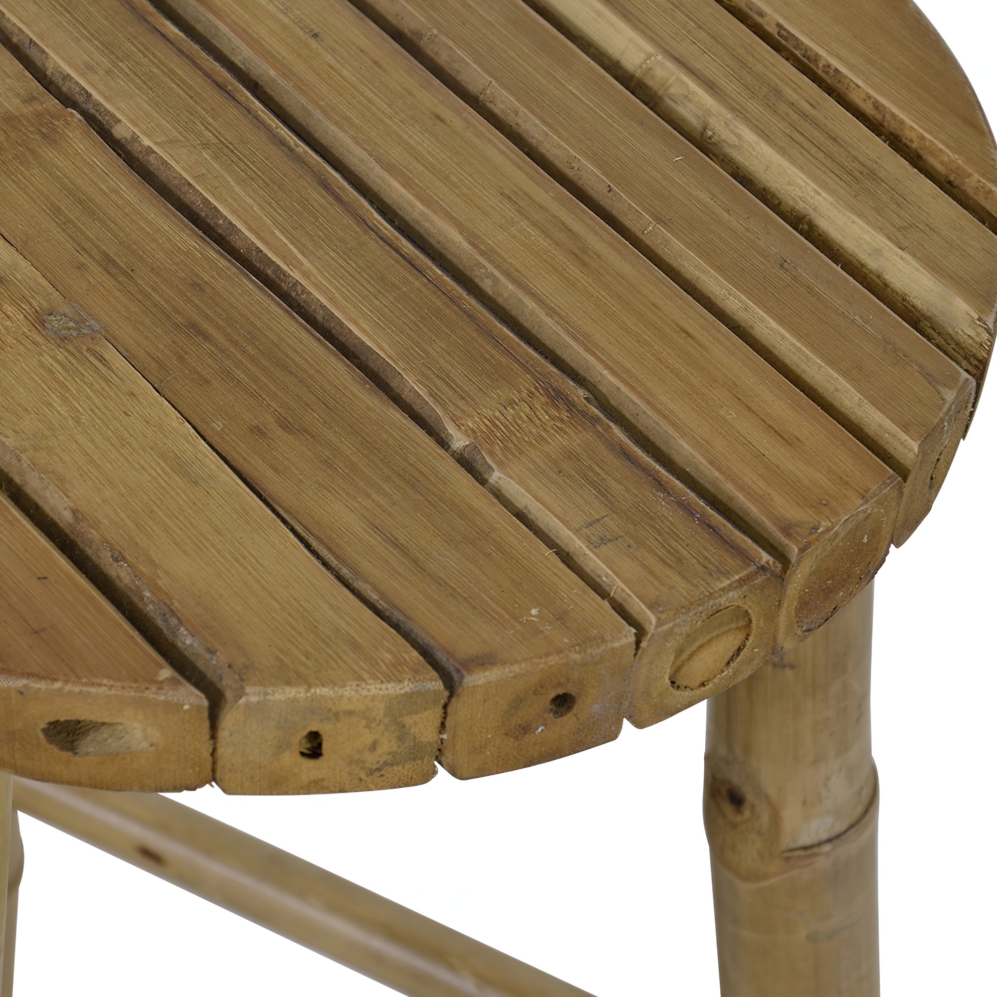 Tabouret classique pour la terrasse en bois de bambou - Tabouret Bambana