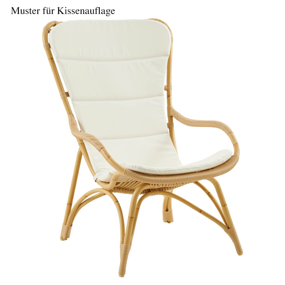 Fauteuil de jardin en rotin d'aluminium résistant aux intempéries - Elina / Michelangelo Dark Blue