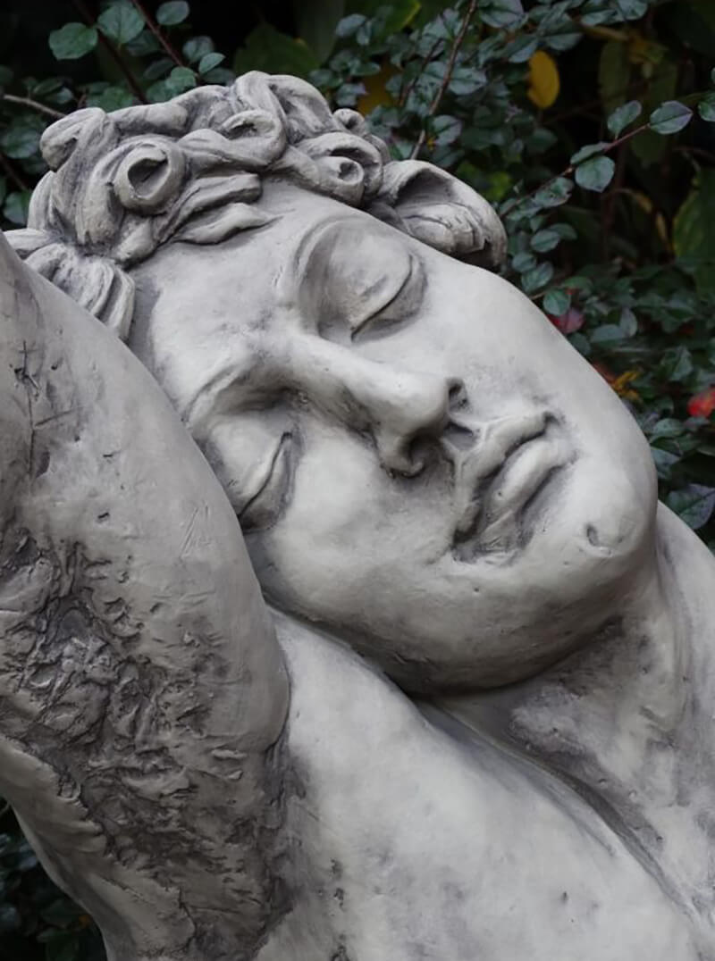 Buste dormant en pierre pour le jardin - Antaris / Cuivre