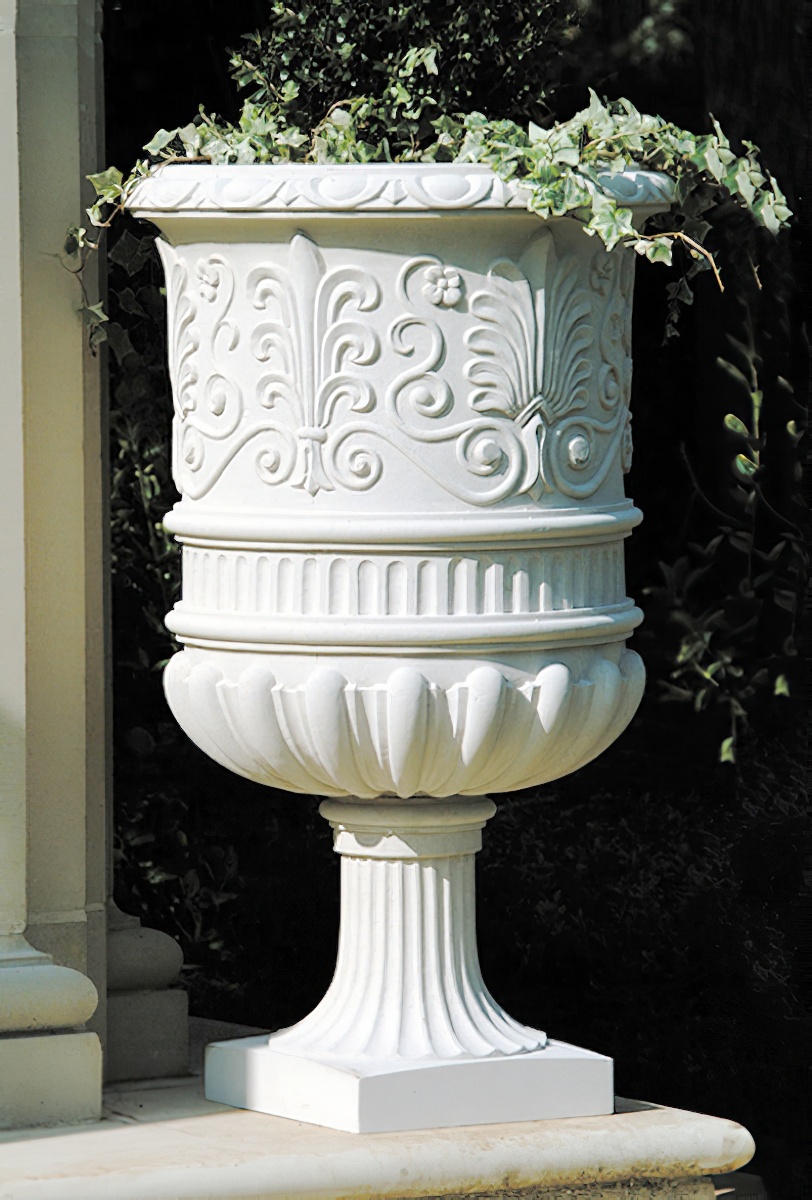 Jardin amphore à fleurs antique - Odell Castle / Terracotta