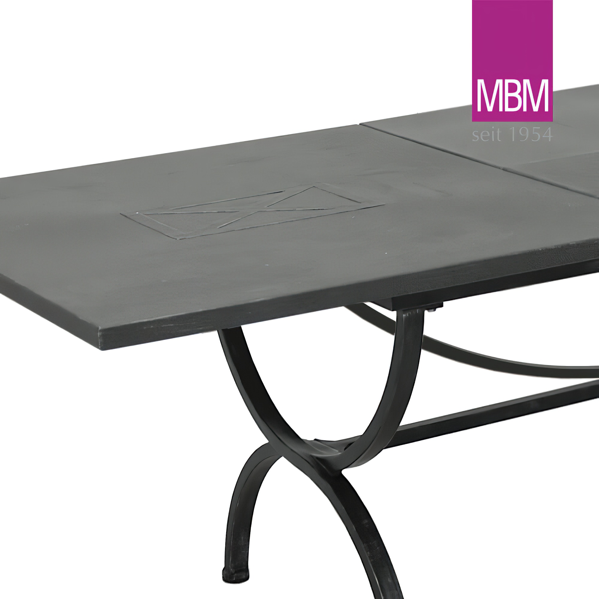 Table à rallonge en fer forgé - 180/240x100cm - MBM - Table à rallonge Medici