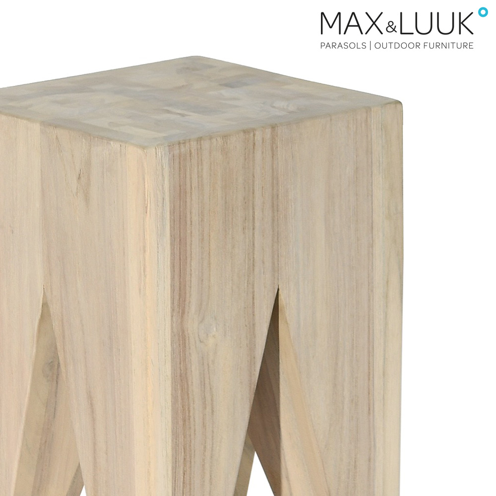 Tabouret d'angle pour le jardin ou la terrasse en teck - Max & Luuk - Fender Tabouret