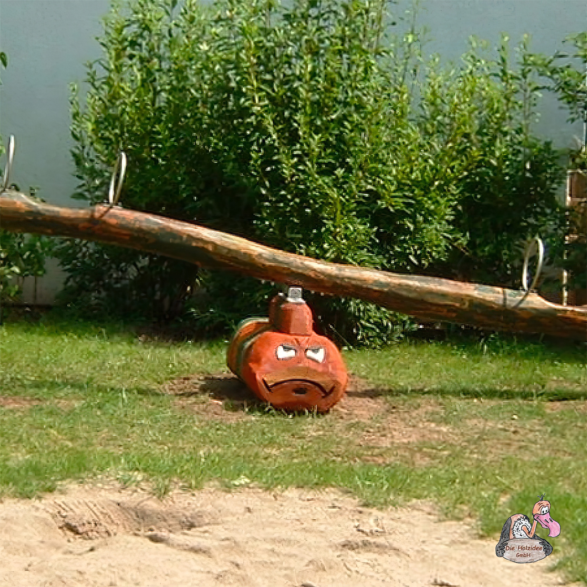 Aire de jeux bascule pour quatre enfants avec motif de chenille et de serpent - Bascule Gustl