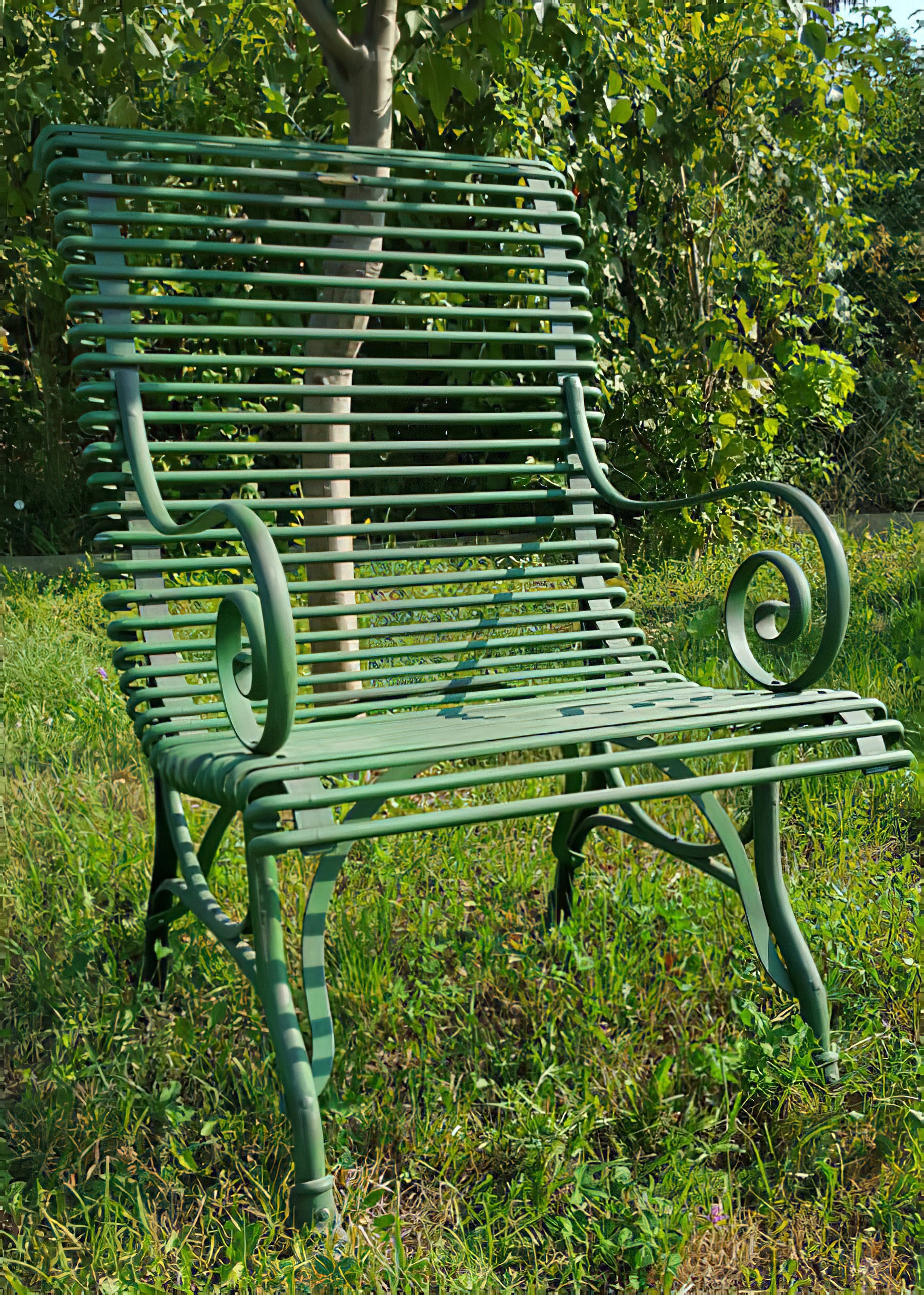 Chaise robuste en fonte pour le jardin - Basile / gris