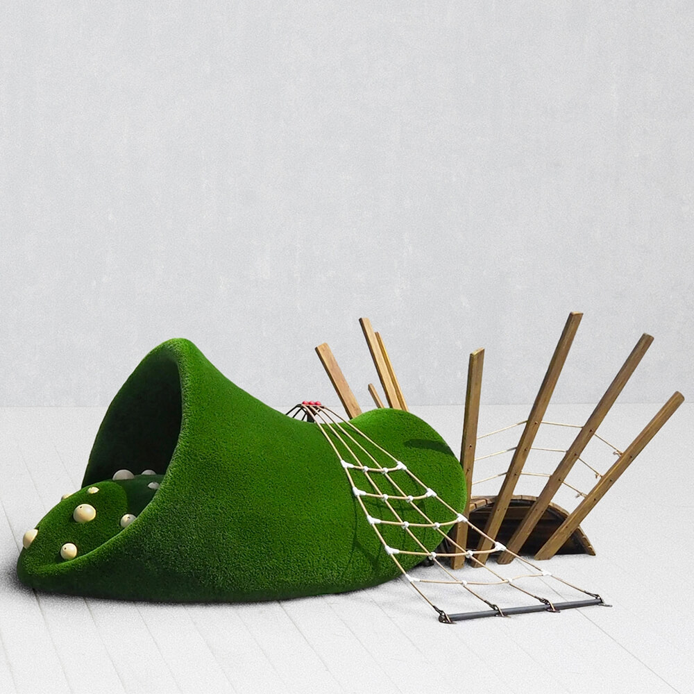 Topiary jeu avec pont - déco de jardin résistant aux intempéries - Gaudi Brücke