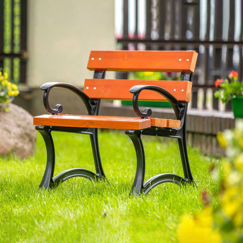 Chaise d'enfant en bois et en fonte pour décorer le jardin - Sunna