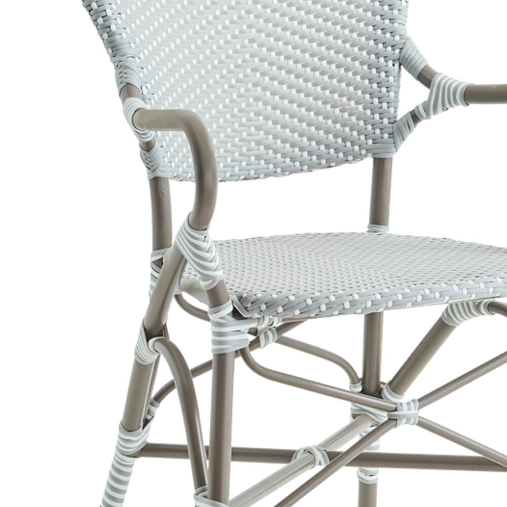 Fauteuil de jardin empilable avec accoudoirs et motif Dot - Fauteuil de jardin Karina