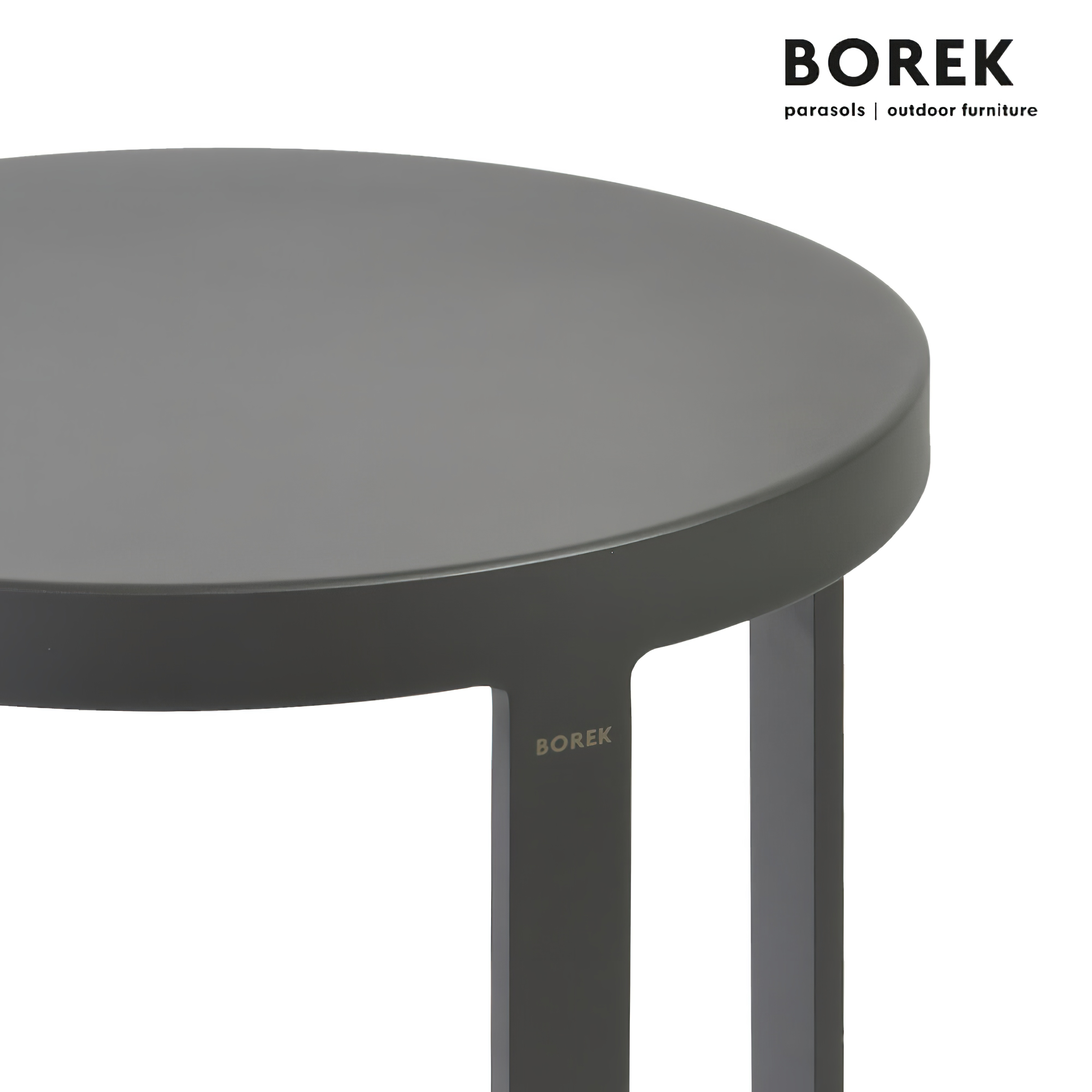 Table d'Appoint Ronde d'Extérieur de Borek - Aluminium - Moderne - Table d'Appoint Force / Blanc