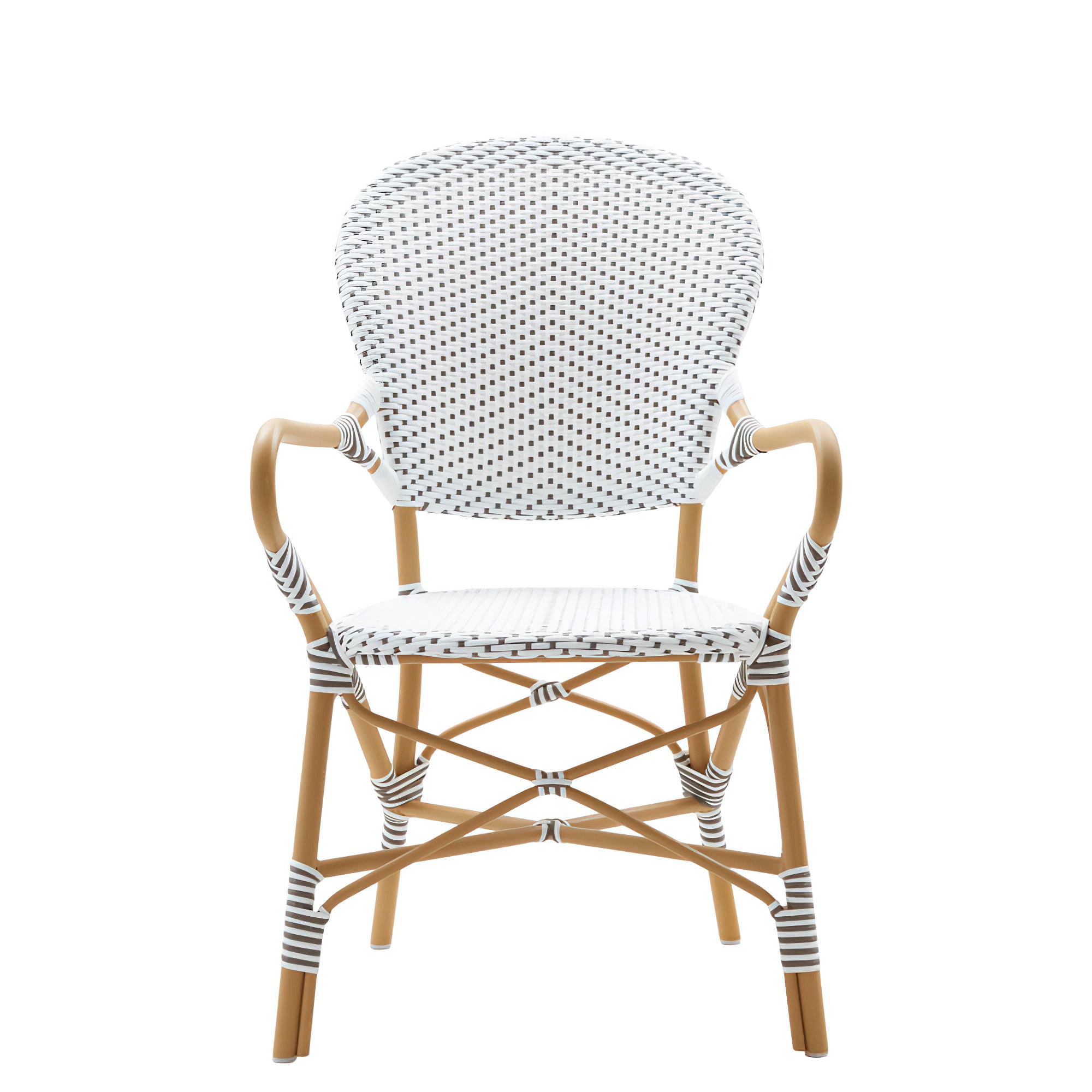 Fauteuil de jardin empilable avec accoudoirs et motif Dot - Fauteuil de jardin Karina